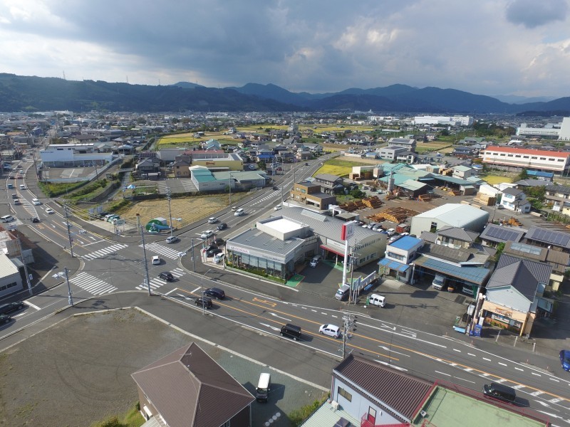 金谷市内の空撮