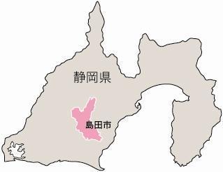 島田市の位置を示した図