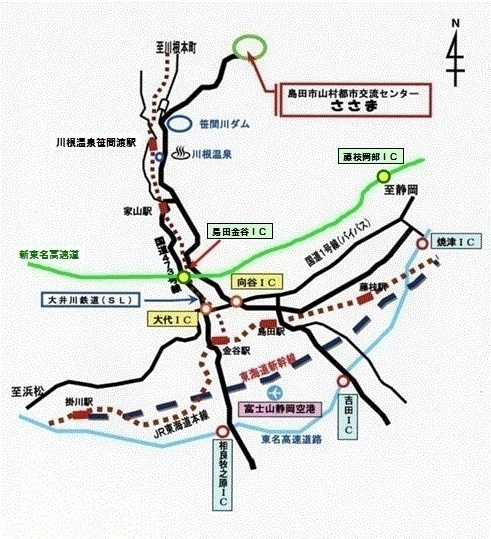 ささまアクセス地図