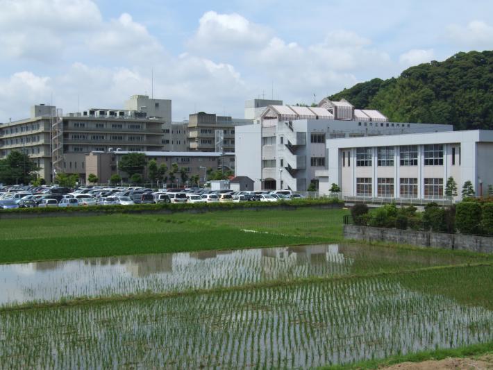 島田市立看護専門学校校舎と周りの風景