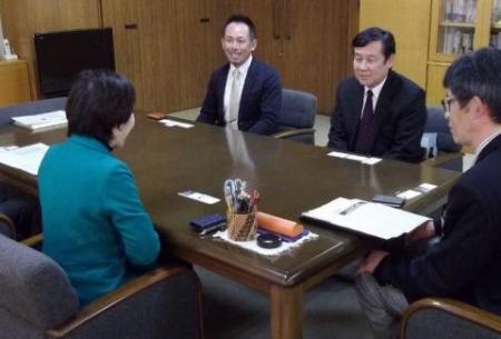 平成28年12月15日市長・校長面談の様子