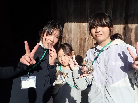 焼き芋をいただく