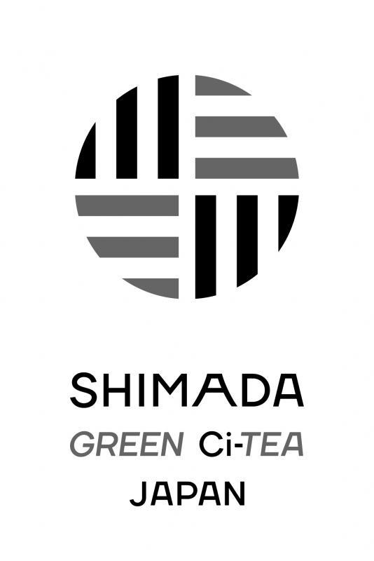 島田市緑茶化計画海外版ロゴグレースケール