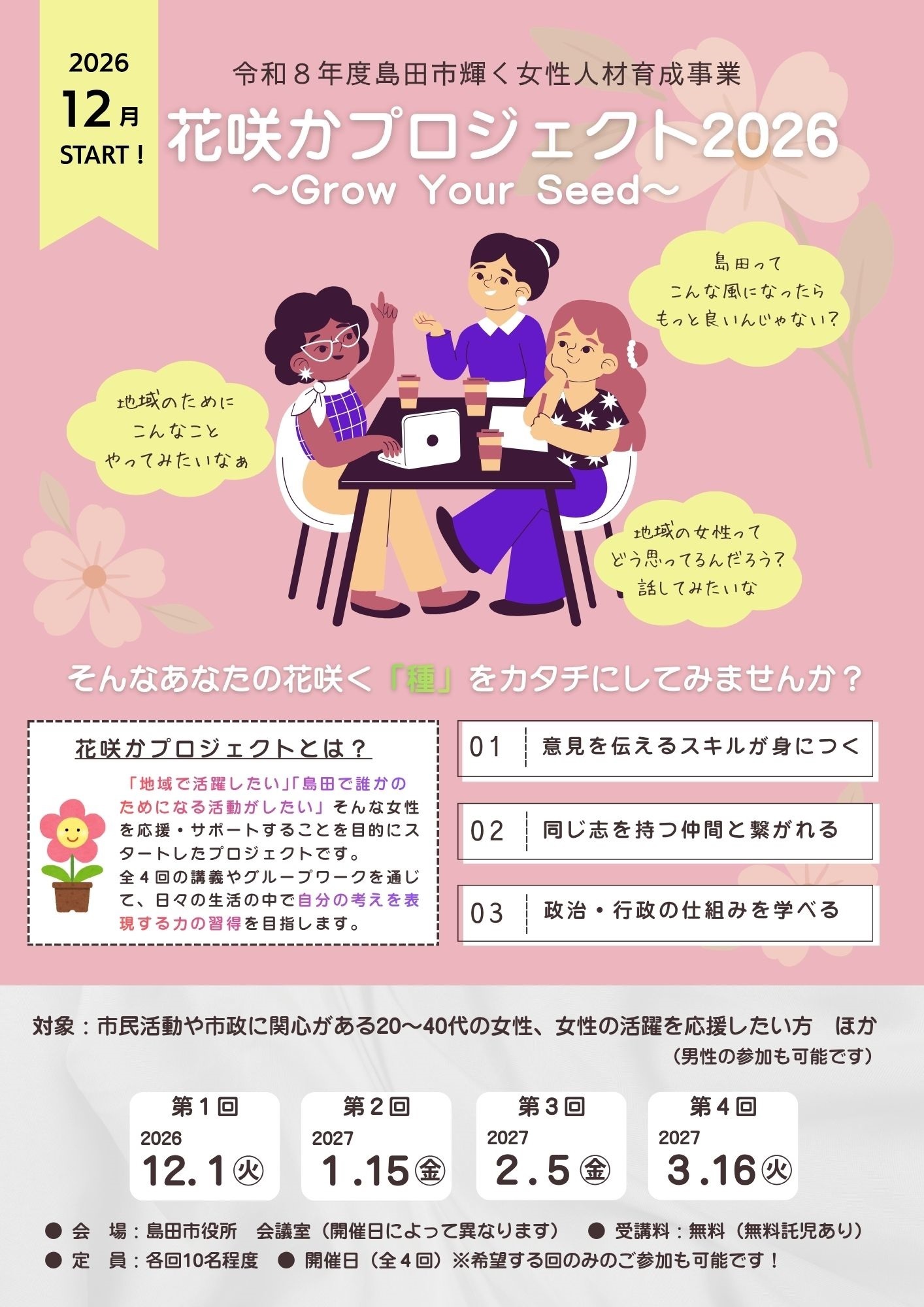 花咲かプロジェクトチラシ表