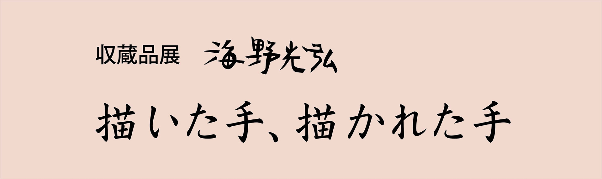 収蔵品展「海野光弘 描いた手、描かれた手」
